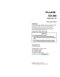 Thumbnail of document Manual - CO-205 Aspirator Kit